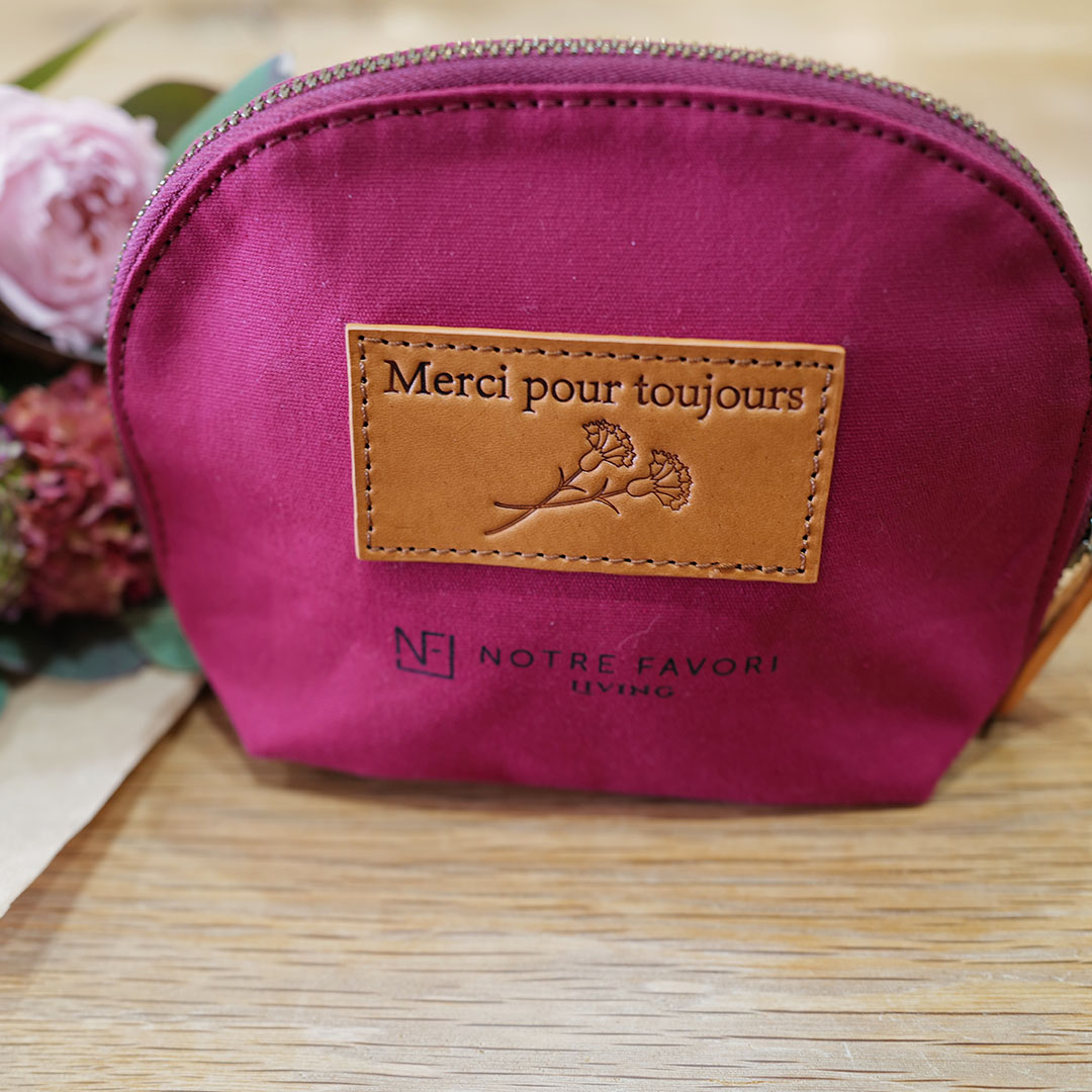 母の日限定ポーチの刻印デザイン