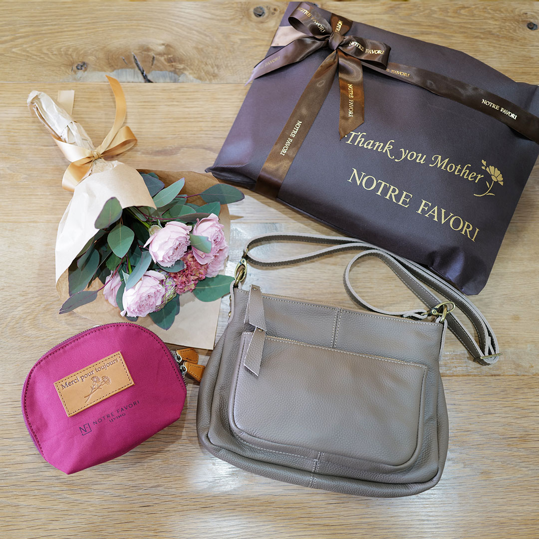 手作業で刻印した母の日ポーチ