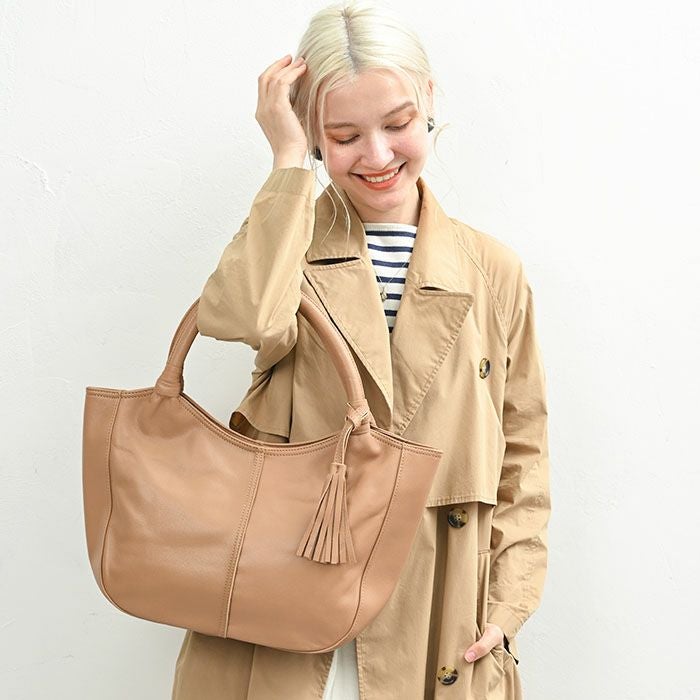 ミレーヌ ・ゴート 柔らかい 山羊革 レザー トートバッグ レディース