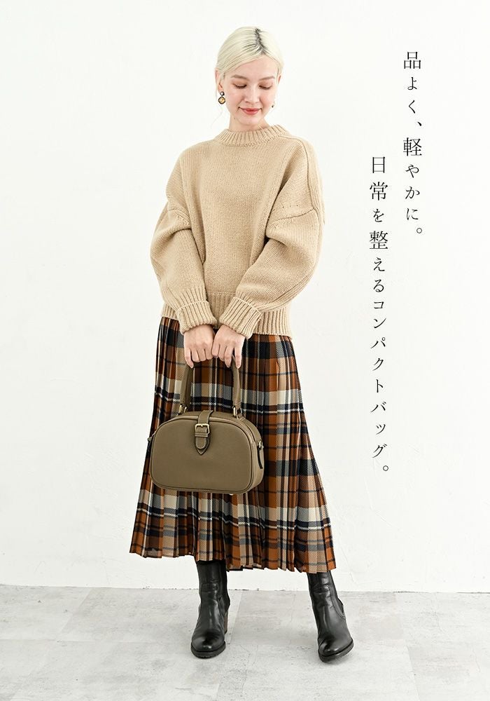 新品未使用・本革　Mannte Rolloハンドバッグ　2WAY プチ・ロロ・リシェ 本革 ボストンバッグ レディース 2way 斜めがけ