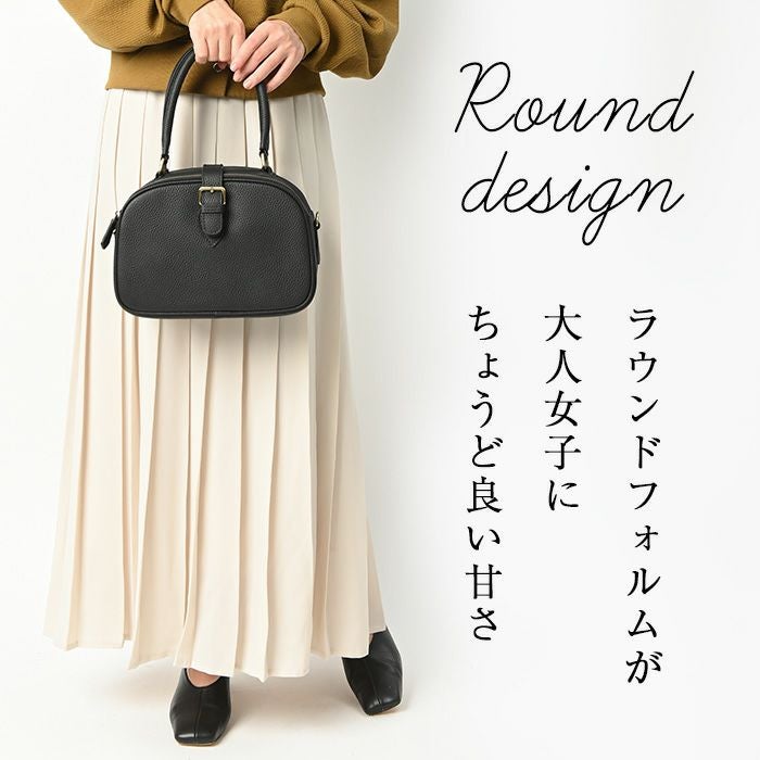 新品未使用・本革　Mannte Rolloハンドバッグ　2WAY プチ・ロロ・リシェ 本革 ボストンバッグ レディース 2way 斜めがけ