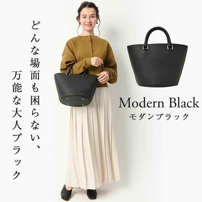 ボンヌ・リシェ 可愛い バケツ型バッグ 本革 2WAY ショルダーバッグ