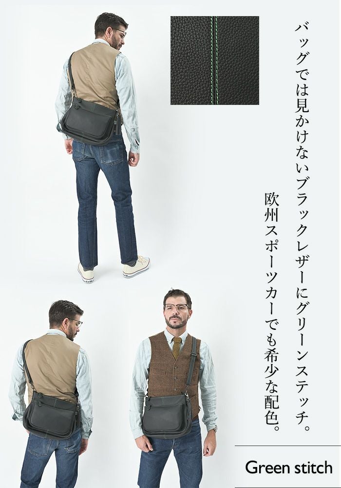 40代・50代のショルダーバッグ】 メンズ アリエル・プラス NOIR-GT 斜