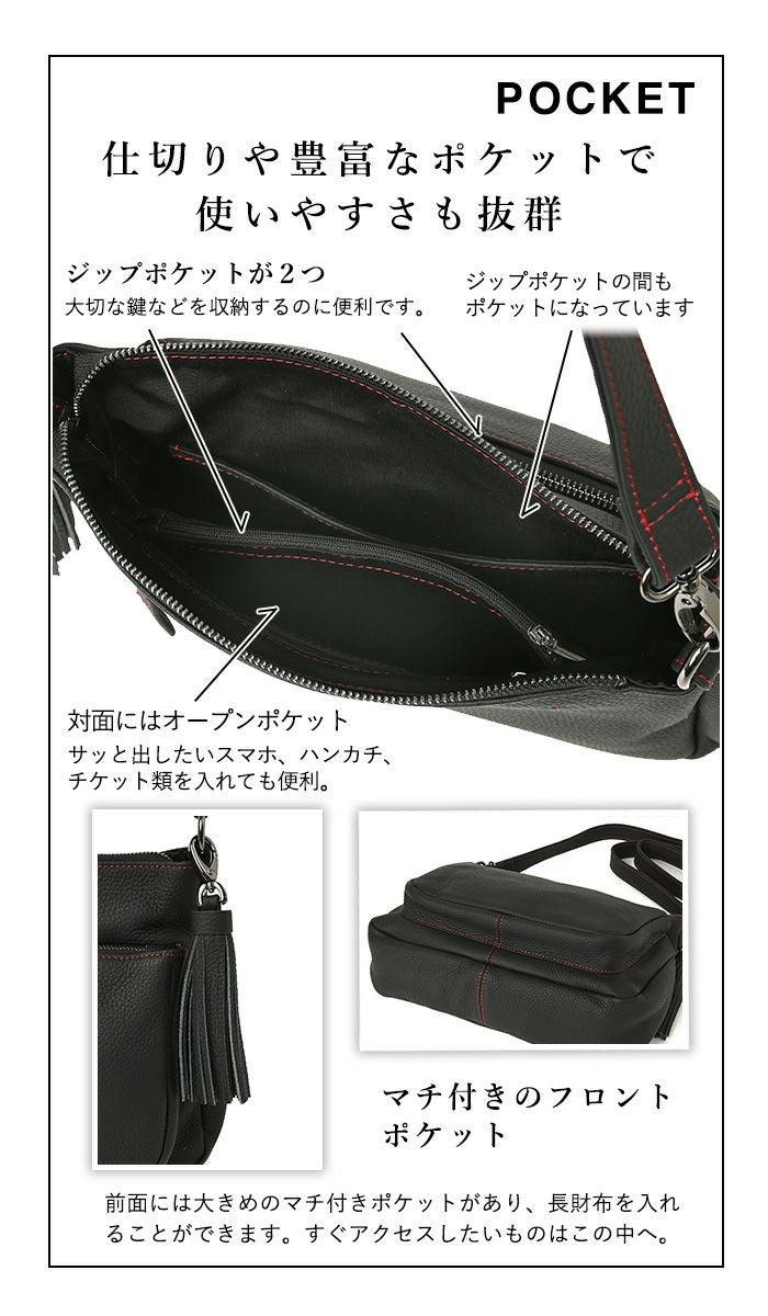 40代・50代のショルダーバッグ】 メンズ アリエル・プラス NOIR-GT 斜